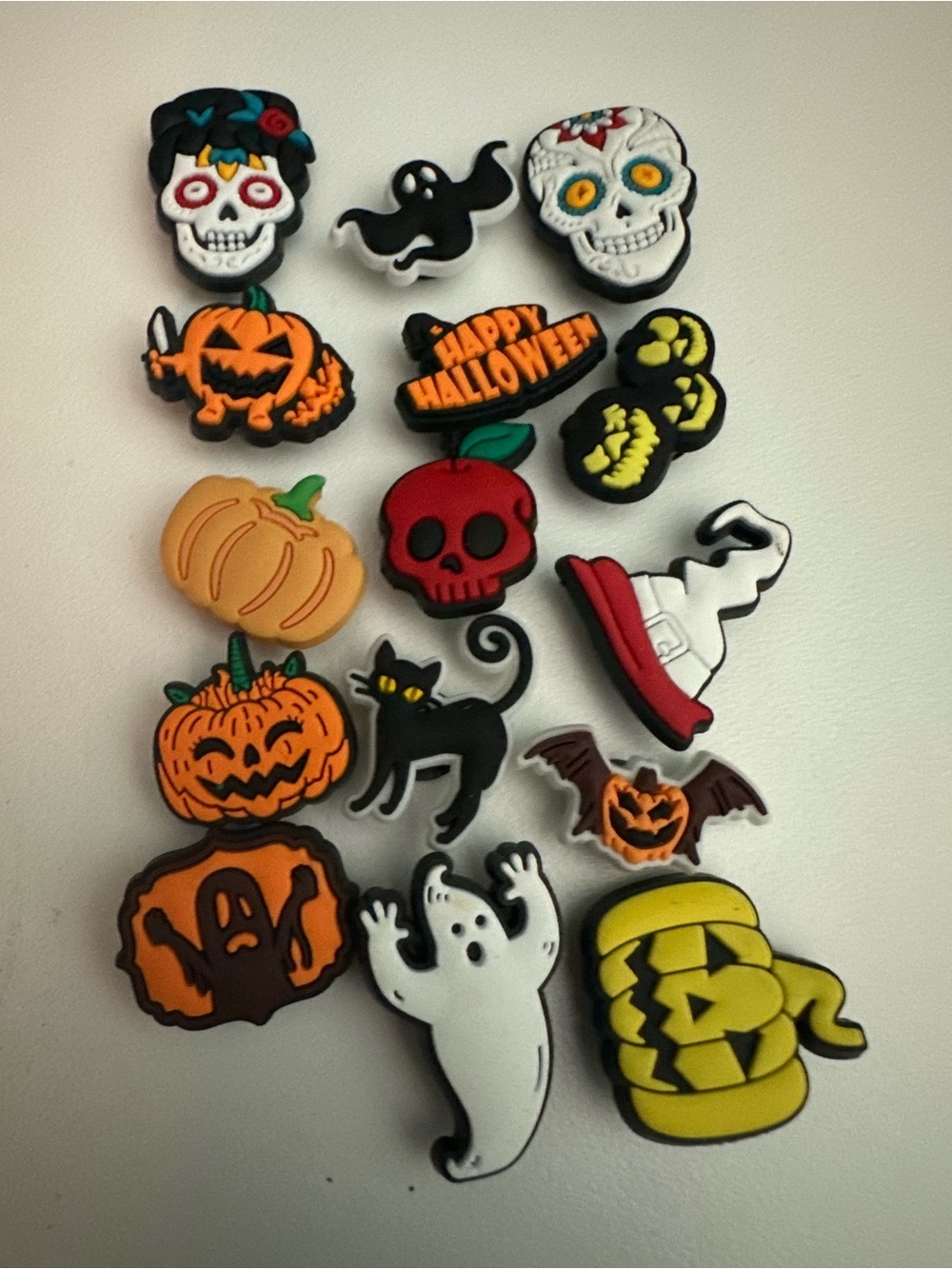 Halloween Themed Shoe Charms - Assorted Bundle of 15